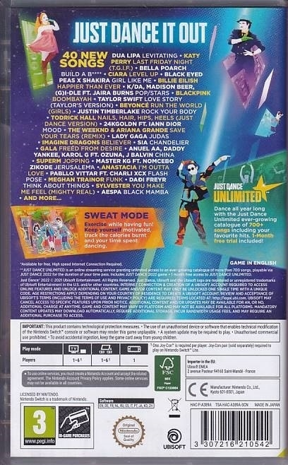 Just Dance 2022 - Nintendo Switch spil (A Grade) (Genbrug)